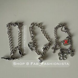 James Avery Retired Charm bracelets angel butterfly cupcake high heel cross
